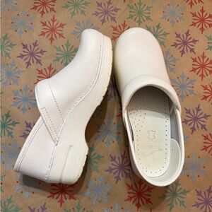 Dansko White Clogs